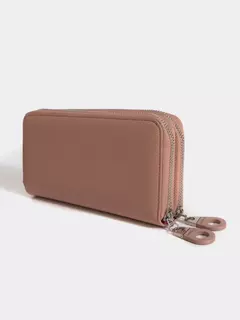 Billetera Grande Celeste Con Aplique De Juanita Jo/ JUANITA JO