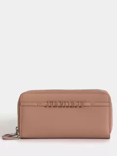 Billetera Grande Celeste Con Aplique De Juanita Jo/ JUANITA JO - tienda online