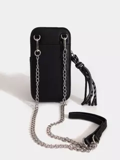 Portacelular Negro Delfi /JUANITA JO - comprar online