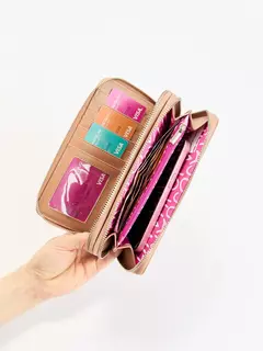 Imagen de Billetera Grande Celeste Con Aplique De Juanita Jo/ JUANITA JO