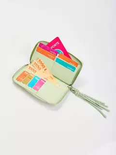 Billetera Grande Verde Con Tiracierre De Cordones/ JUANITA JO - comprar online