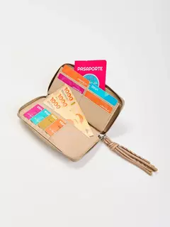 Billetera Grande Visón Con Tiracierre De Cordones/ JUANITA JO - comprar online