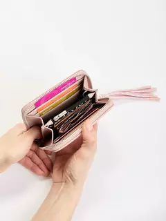 Billetera Chica Visón Con Tiracierre De Cordones/ JUANITA JO - Azzaro Lanús