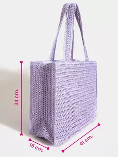 Cartera De Playa Lila Mallorca/JUANITA JO - comprar online