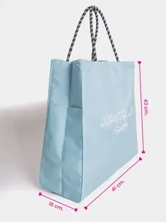 Tote Bag De Novytex Grande Celeste Buenos Aires/ JUANITA JO - Azzaro Lanús