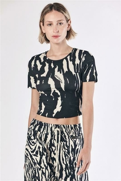 Remera Crop Print / Melocoton en internet