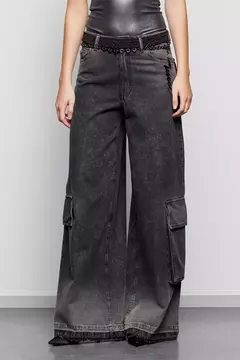 PANTALON GABY CARGO BLACK/ TUCCI - comprar online