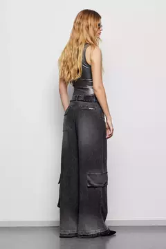 Imagen de PANTALON GABY CARGO BLACK/ TUCCI