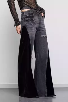 PANTALON WIDE LEG CUT OUT NIGHT/ TUCCI - Azzaro Lanús