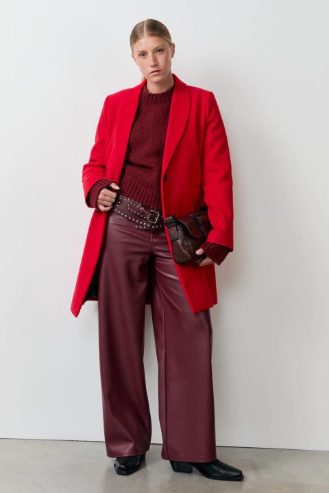 Pantalon Ecocuero Ancho / Ver