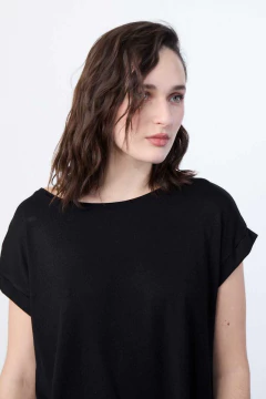 Remera Crepe Mangas con Doblez / Ver - tienda online