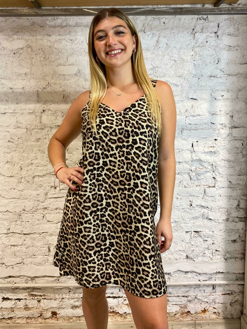 Vestido Bretel Ancho Animal Print / Property