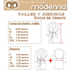 Batas Toalla Talle XXL MODENA 100% Algodón - tienda online