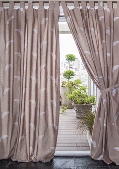 Jgos. Cortinas JACQUARD LIVIANO Plumas 2.20M
