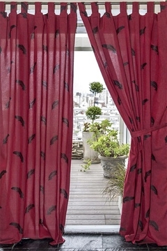 Jgos. Cortinas JACQUARD LIVIANO Plumas 2.20M en internet