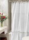 Cortinas de BAÑO GASA con Volado y Yute.