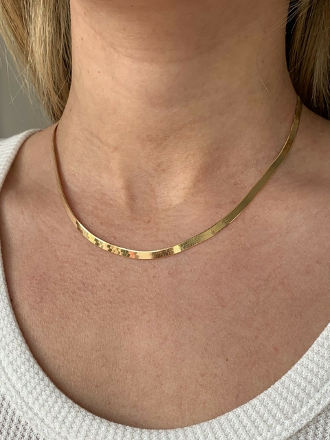 Cadena Julia Chata en Plata Gold (40 cm)