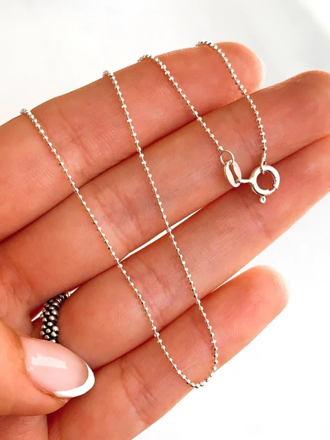 Cadena Bolitas Facetadas (50 cm)