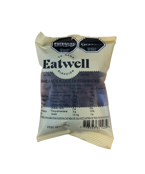 ARANDANOS ROJO EN REBANADAS 100G EATWELL