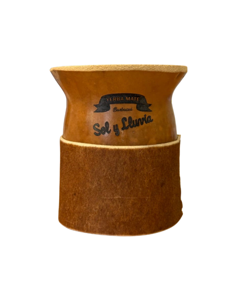 Mate de Calabaza+Base Cuero Sol y Lluvia - comprar online