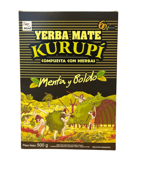 Yerba Mate Kurupi Menta y Boldo 500g Compuesta - Importada - comprar online