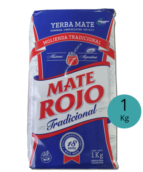 Yerba Mate Rojo Tradicional Paquete 1 Kg - comprar online