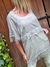 BLUSA DE VOILE CON LUREX BORDADA A MANO 65484 - comprar online