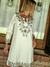 VESTIDO LINO FORRADO Y BORDADAO A MANO 66156