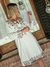 VESTIDO LINO FORRADO Y BORDADAO A MANO 66156 - comprar online
