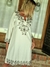 VESTIDO LINO FORRADO Y BORDADAO A MANO 66156 - tienda online