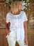 BLUSA VOILE DE ALGODON 100% ALFORZAS, BORDADA A MANO 66021 - comprar online
