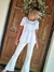 BLUSA VOILE DE ALGODON 100% ALFORZAS, BORDADA A MANO 66021 - tienda online