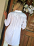 CAMISA 100% ALGODON CON ALFORZAS BORDADA A MANO 67345 - TRESDELSEIS