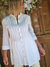 CAMISA 100% ALGODON CON ALFORZAS BORDADA A MANO 67345