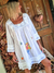 VESTIDO 100% ALGODON DE INDIA BORDADO A MANO 66030