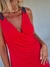 VESTIDO JERSEY DOBLE DRAPEADO CON APLIQUE AGUSTINA - comprar online