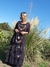 VESTIDO VISCOSA COMBINADO CON ENCAJE Y BORDADO 68506 - tienda online