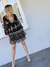 VESTIDO DE GASA ESTAMPADO Y BORDADO 66414 - tienda online