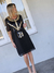 VESTIDO DE GASA BORDADO Y FORRADO 62898 - tienda online