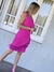 Imagen de Vestido de crep forrado con plumas alain