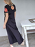 VESTIDO DE RASO BORDADO 64435 - TRESDELSEIS