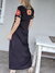 VESTIDO DE RASO BORDADO 64435 - tienda online