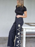PANTALON SASTRERO BOHO DE VOILE DE ALGODO FORRADO CON LUREX Y BORDADO 65183 - TRESDELSEIS