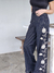 PANTALON SASTRERO BOHO DE VOILE DE ALGODO FORRADO CON LUREX Y BORDADO 65183 - tienda online