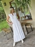 VESTIDO PUNTILLA DE ALGODON Y APLIQUES EN PIEDRAS 66443 - TRESDELSEIS