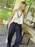 PANTALON DE LINO CON CINTURA DE ALGODON 60552