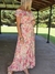 VESTIDO DE GASA ESTAMPADA Y FORRADO FELICITAS - tienda online