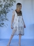 VESTIDO GASA ESTAMPADO PECHERA BORDADA 66237