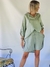 Blusa de lino con Capucha 69825 - TRESDELSEIS