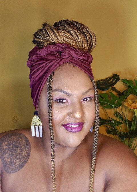 Turbante Verde Vinho